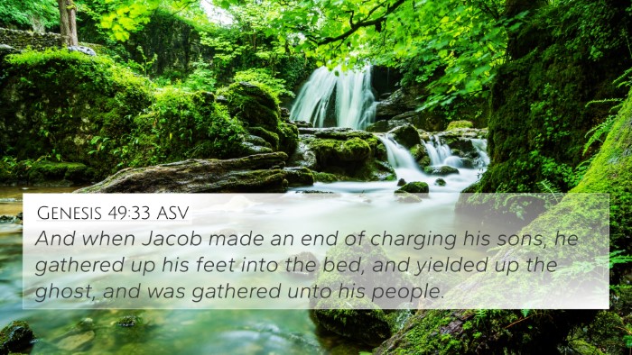 Genesis 49:33 ASV Bible Verse Image