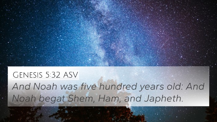 Genesis 5:32 ASV Bible Verse Image