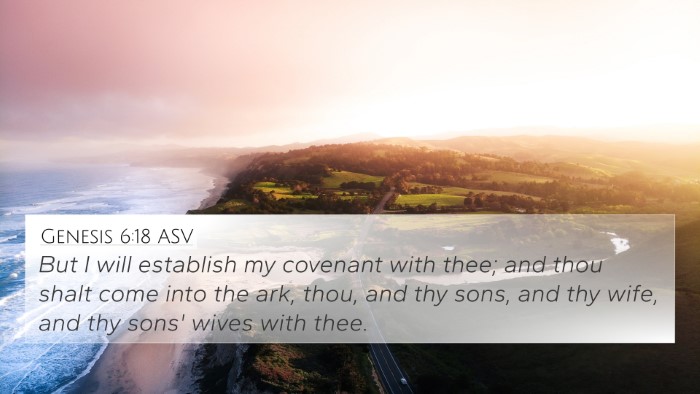 Genesis 6:18 ASV Bible Verse Image