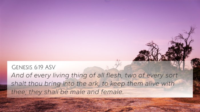 Genesis 6:19 ASV Bible Verse Image