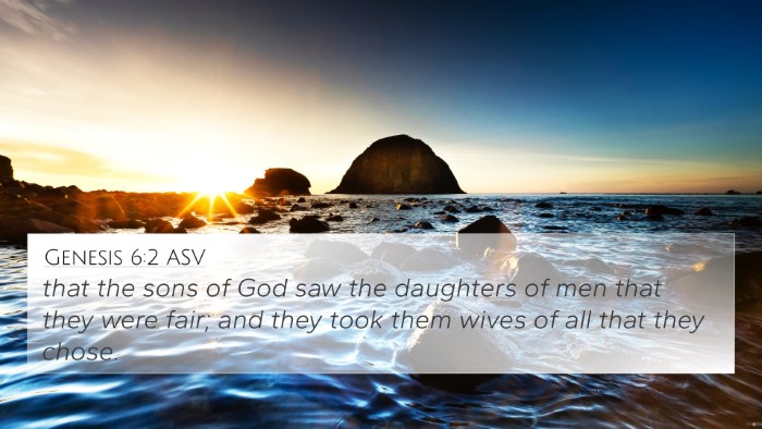 Genesis 6:2 ASV Bible Verse Image