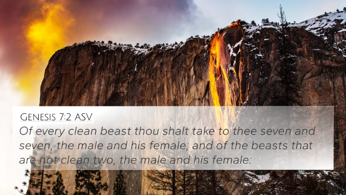 Genesis 7:2 ASV Bible Verse Image