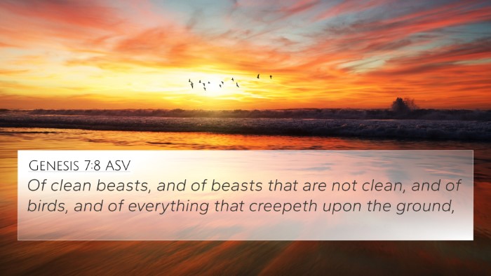Genesis 7:8 ASV Bible Verse Image