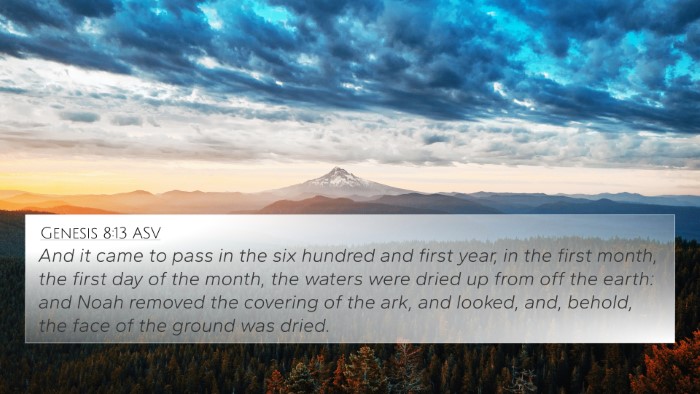 Genesis 8:13 ASV Bible Verse Image