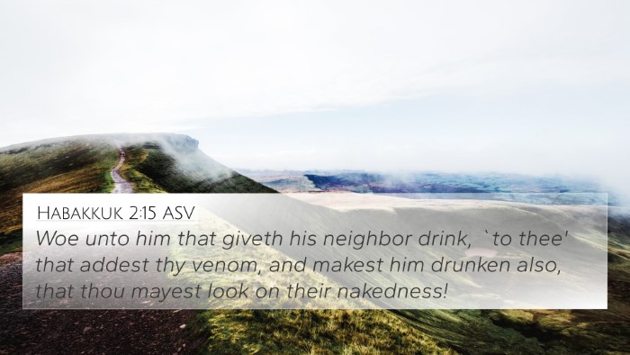 Habakkuk 2:15 ASV Bible Verse Image