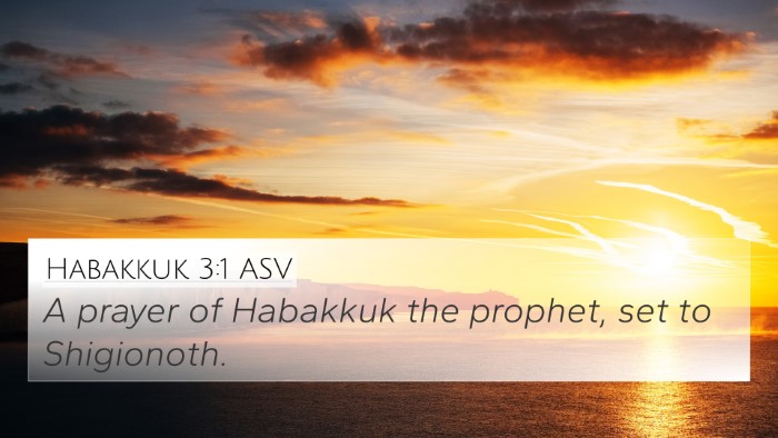 Habakkuk 3:1 ASV Bible Verse Image