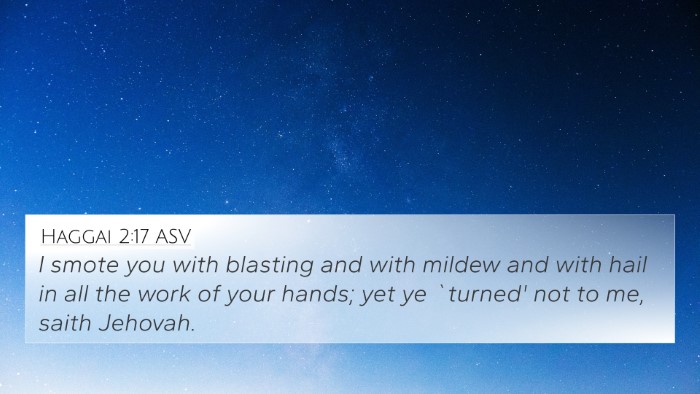 Haggai 2:17 ASV Bible Verse Image