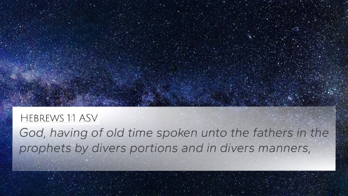 Hebrews 1:1 ASV Bible Verse Image