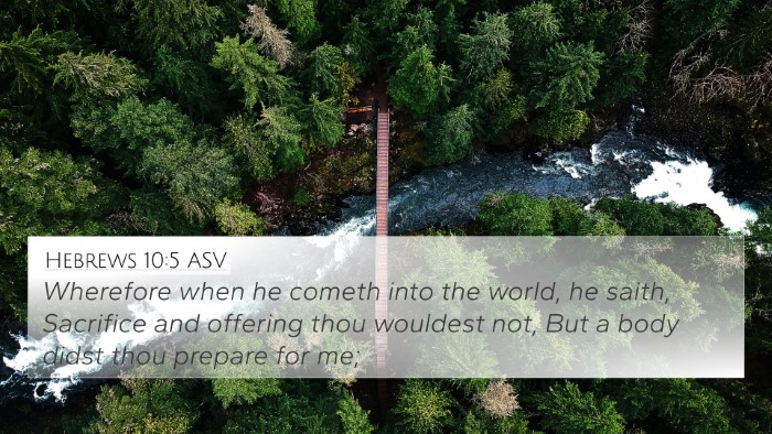 Hebrews 10:5 ASV Bible Verse Image