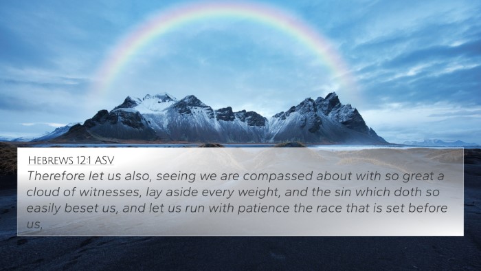 Hebrews 12:1 ASV Bible Verse Image