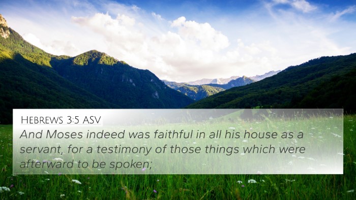 Hebrews 3:5 ASV Bible Verse Image