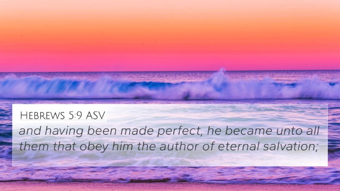 Hebrews 5:9 ASV Bible Verse Image