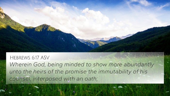 Hebrews 6:17 ASV Bible Verse Image