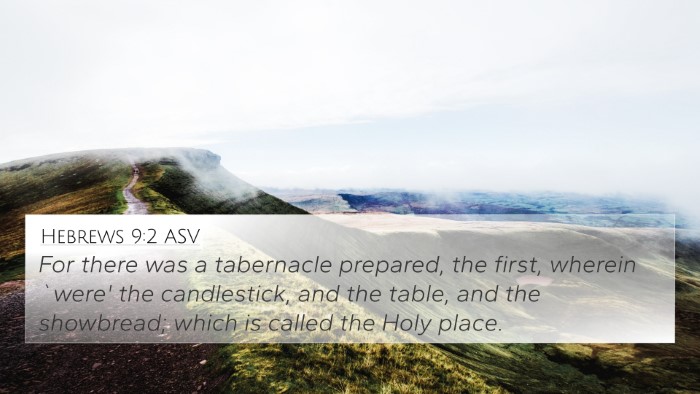 Hebrews 9:2 ASV Bible Verse Image