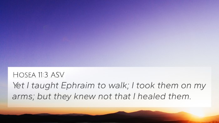 Hosea 11:3 ASV Bible Verse Image