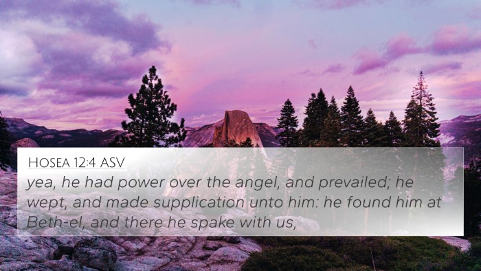 Hosea 12:4 ASV Bible Verse Image