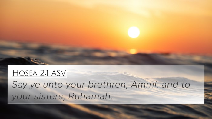 Hosea 2:1 ASV Bible Verse Image