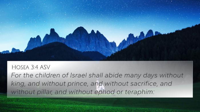 Hosea 3:4 ASV Bible Verse Image