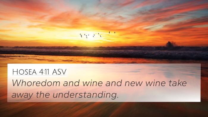 Hosea 4:11 ASV Bible Verse Image