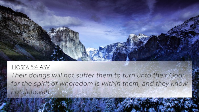 Hosea 5:4 ASV Bible Verse Image