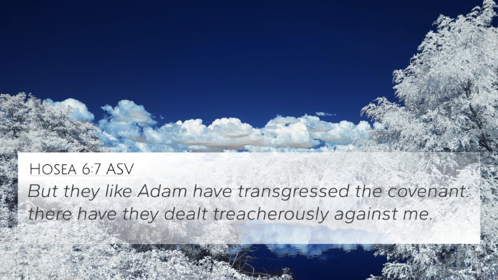 Hosea 6:7 ASV Bible Verse Image