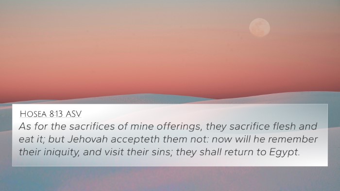 Hosea 8:13 ASV Bible Verse Image