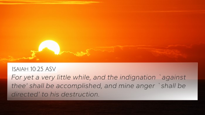 Isaiah 10:25 ASV Bible Verse Image