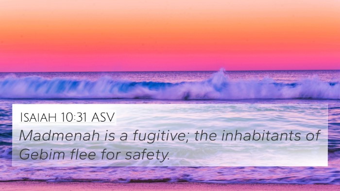 Isaiah 10:31 ASV Bible Verse Image
