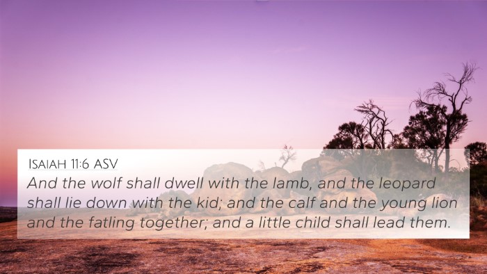 Isaiah 11:6 ASV Bible Verse Image