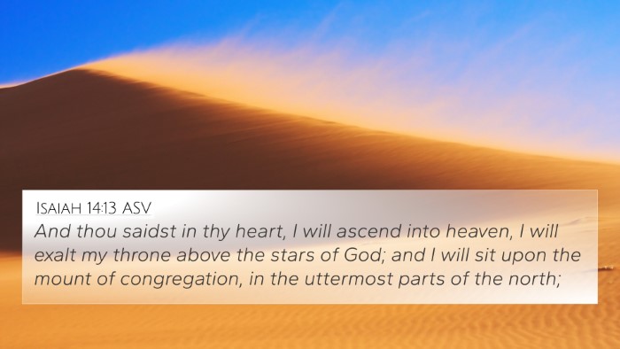 Isaiah 14:13 ASV Bible Verse Image