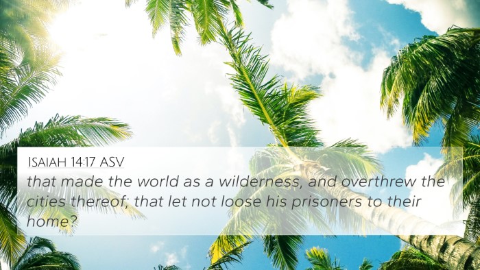 Isaiah 14:17 ASV 4K Wallpaper - that made the world as a wilderness, and - 4K Wallpaper Bible Verse