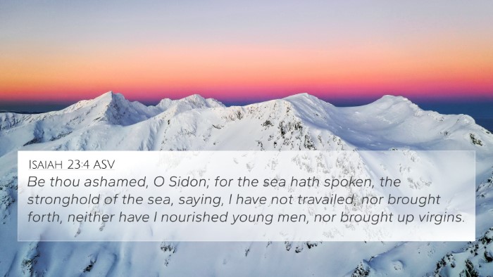 Isaiah 23:4 ASV Bible Verse Image