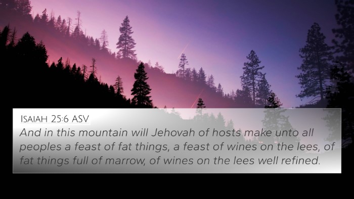 Isaiah 25:6 ASV Bible Verse Image