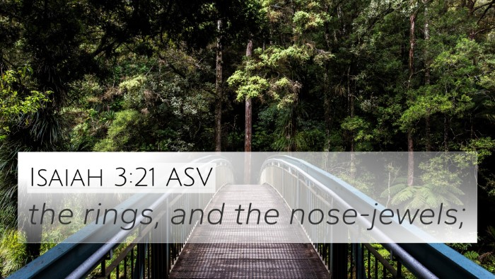 Isaiah 3:21 ASV 4K Wallpaper - the rings, and the - 4K Wallpaper Bible Verse
