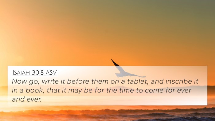 Isaiah 30:8 ASV Bible Verse Image