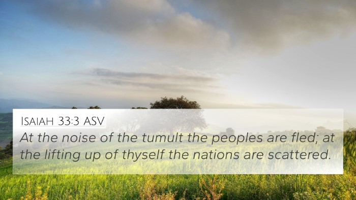 Isaiah 33:3 ASV Bible Verse Image