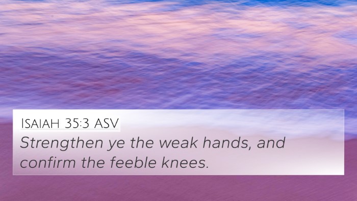 Isaiah 35:3 ASV Bible Verse Image