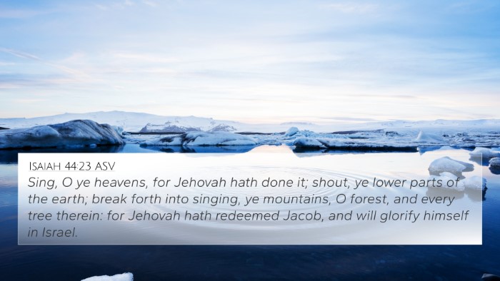 Isaiah 44:23 ASV Bible Verse Image