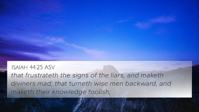 Isaiah 44:25 ASV Bible Verse Image