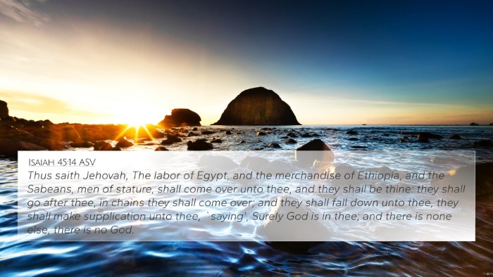 Isaiah 45:14 ASV Bible Verse Image