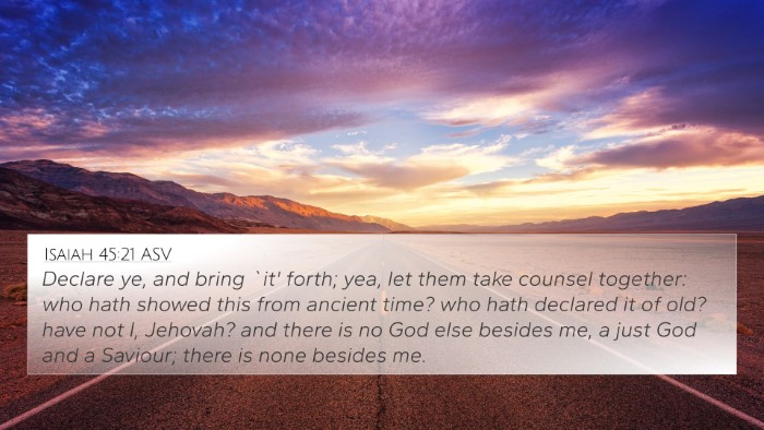 Isaiah 45:21 ASV Bible Verse Image