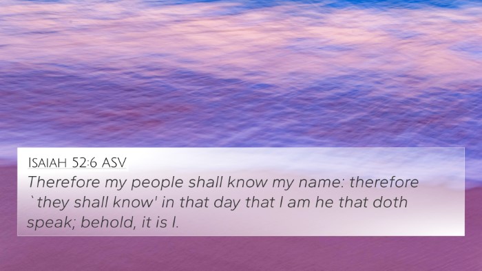 Isaiah 52:6 ASV 4K Wallpaper - Therefore my people shall know my name: therefore - 4K Wallpaper Bible Verse