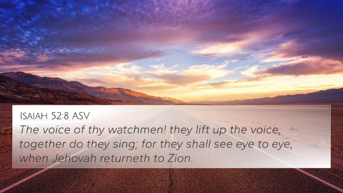 Isaiah 52:8 ASV Bible Verse Image