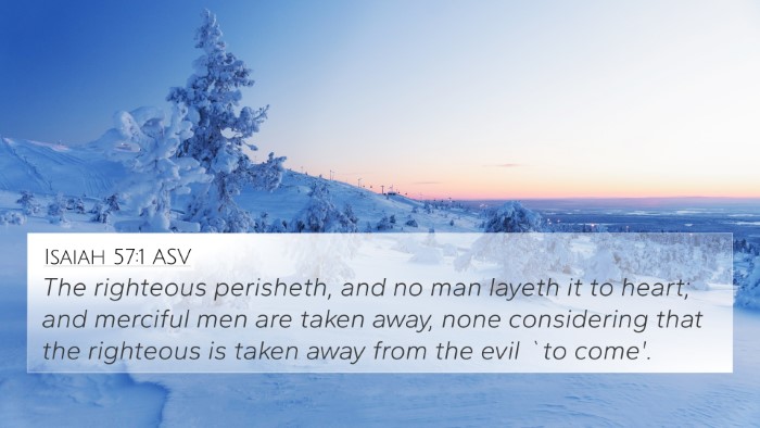 Isaiah 57:1 ASV Bible Verse Image