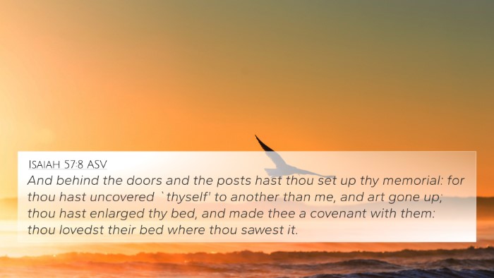 Isaiah 57:8 ASV 4K Wallpaper - And behind the doors and the posts hast thou set - 4K Wallpaper Bible Verse