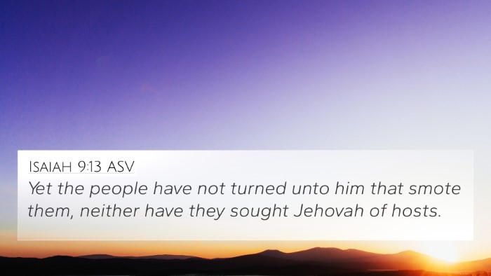 Isaiah 9:13 ASV Bible Verse Image