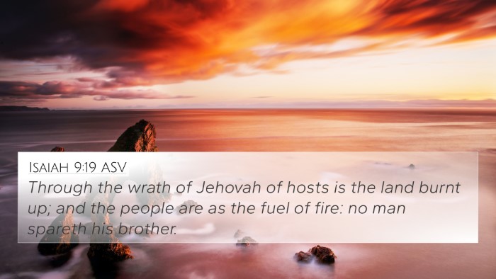 Isaiah 9:19 ASV Bible Verse Image