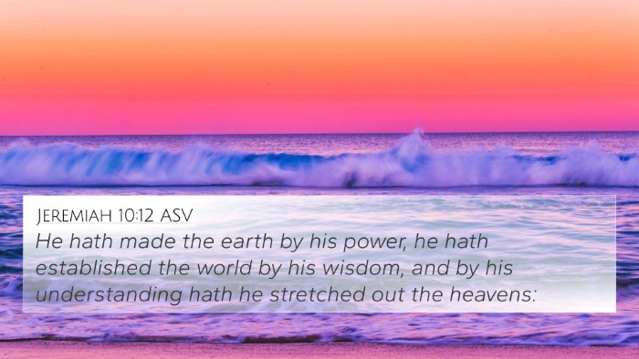 Jeremiah 10:12 ASV Bible Verse Image