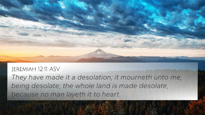 Jeremiah 12:11 ASV 4K Wallpaper - They have made it a desolation; it mourneth unto - 4K Wallpaper Bible Verse