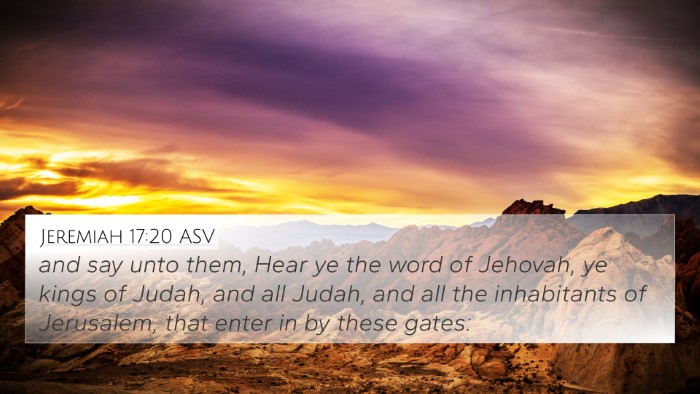Jeremiah 17:20 ASV Bible Verse Image